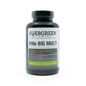 EverGreen Little Big Multi 120 capsules in black bottle with white and gray label