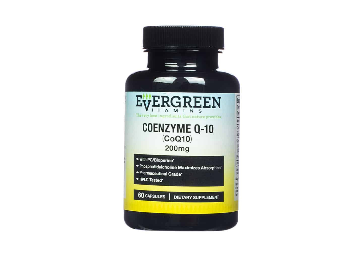 EverGreen Coenzyme Q-10 (CoQ10) 200mg Capsules 60 ct - The Healthy