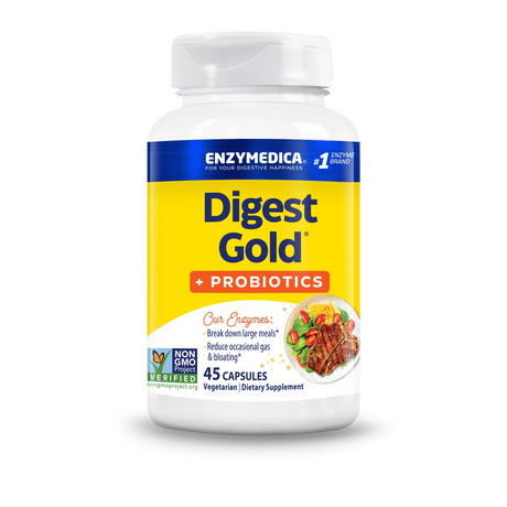 Enzymedica Digest Gold + Probiotics 45 capsules bottle front label