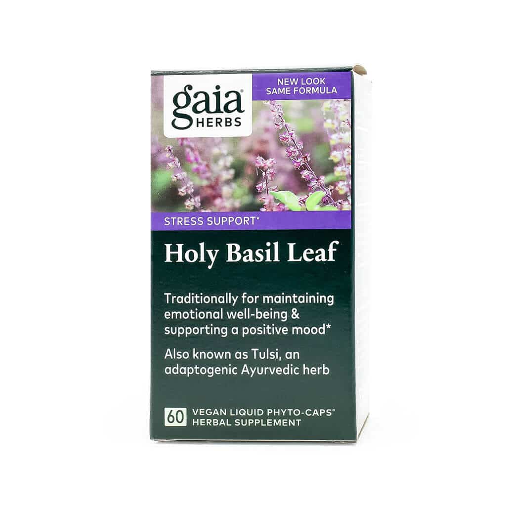 gaia herbs holy basil leaf 60 capsules