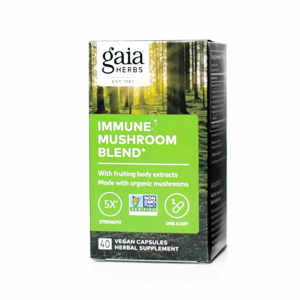 gaia herbs immune mushroom blend 40 capsules