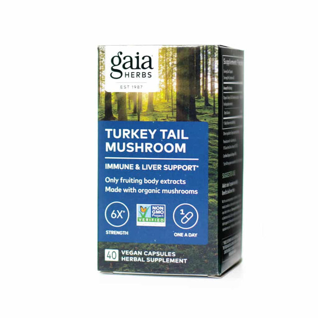 gaia herbs turkey tail mushroom 40 capsules