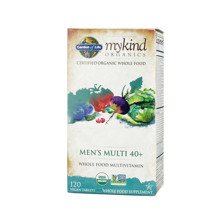 garden of life mykind organics men's 40+ multi 120 tablets