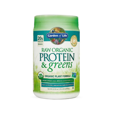 garden of life organic raw protein and greens lightly sweet 651 grams 22.92 ounces 20 servings