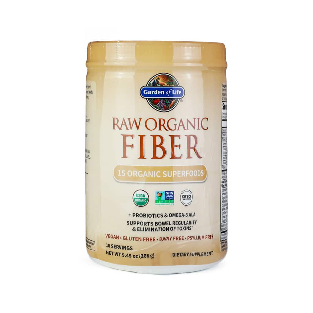 garden of life raw organic fiber powder 268 grams 9.45 ounces 10 servings