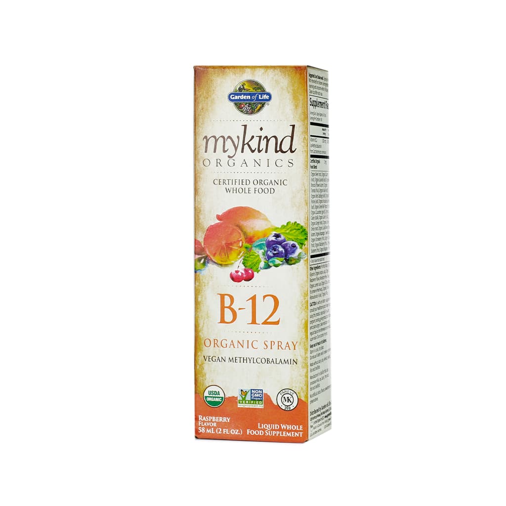 garden of life mykind organics b12 spray raspberry 2 fluid ounces