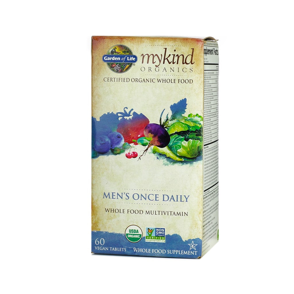 garden of life mykind organics men's once daily 60 tablets