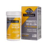 Garden of Life Dr. Formulated Probiotics 100 Billion 30 capsules bottle and box with white, gray, and yellow label