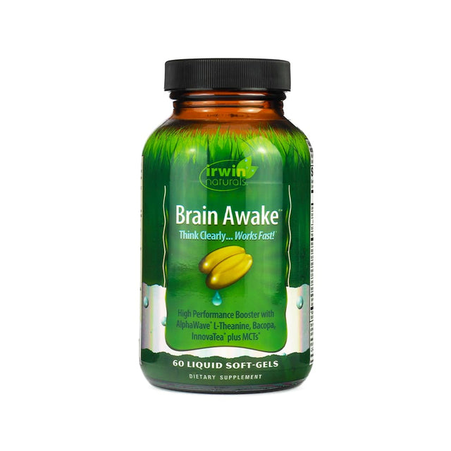 irwin naturals brain awake 60 liquid softgels 20 day supply