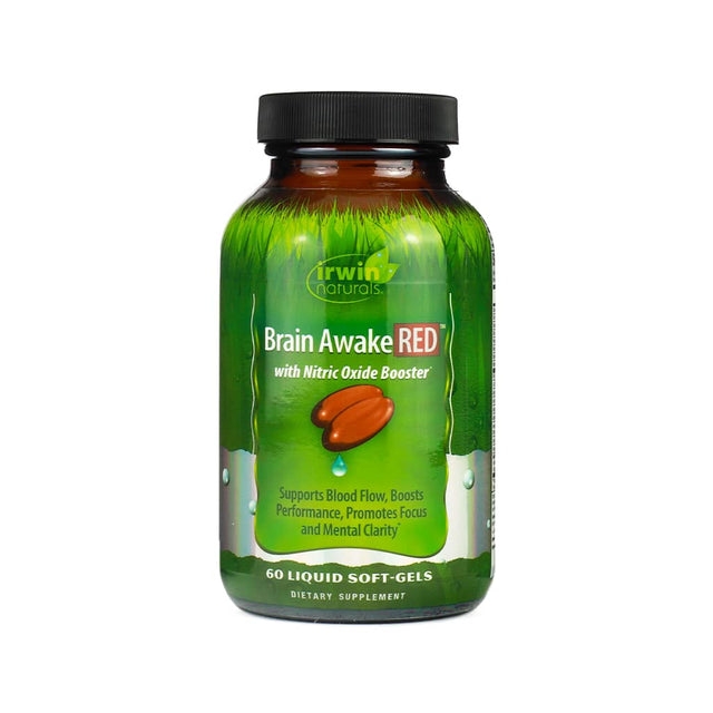 irwin naturals brain awake red 60 liquid soft gels 20 day supply