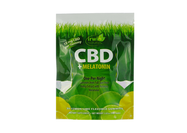 Irwin Naturals CBD + Melatonin Gummies Lemon Lime - 15mg 30 gummies