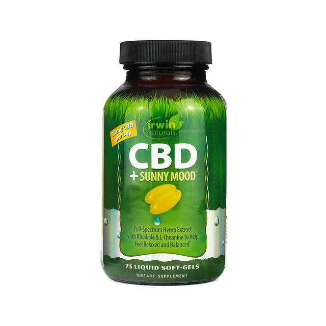 irwin naturals cbd plus sunny mood 75 liquid soft gels 25 day supply