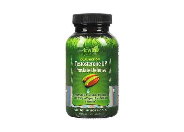 irwin naturals dual-action testosterone up prostate defense 60 liquid softgels 30 day supply