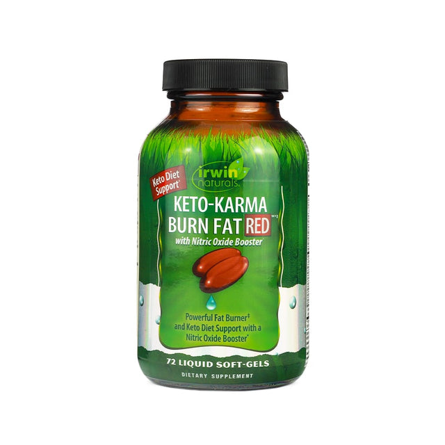 irwin naturals keto karma burn fat red 72 liquid soft gels 24 day supply