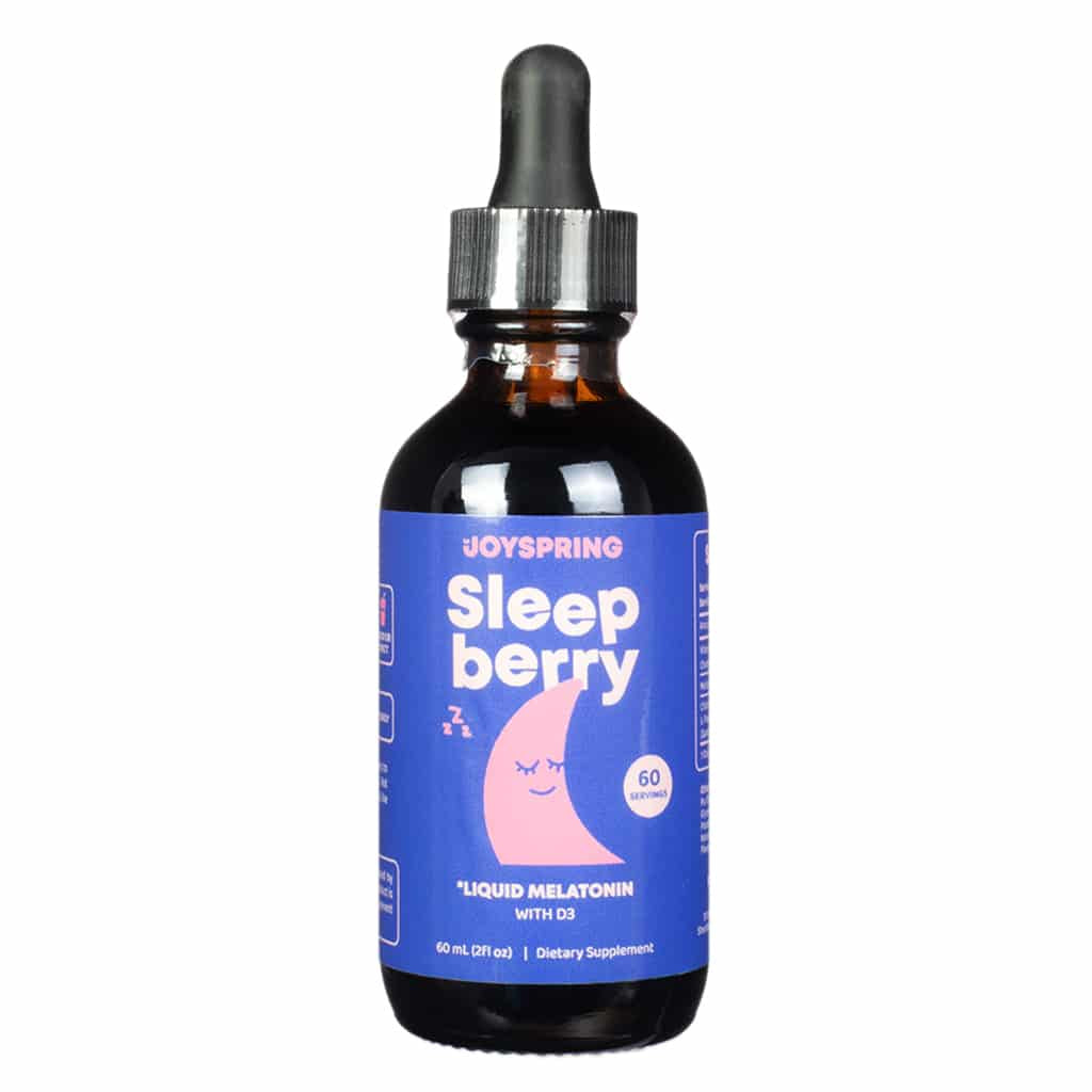 JoySpring Sleepberry Liquid Melatonin + D3 - Strawberry, 2 fl. Oz., 60 servings