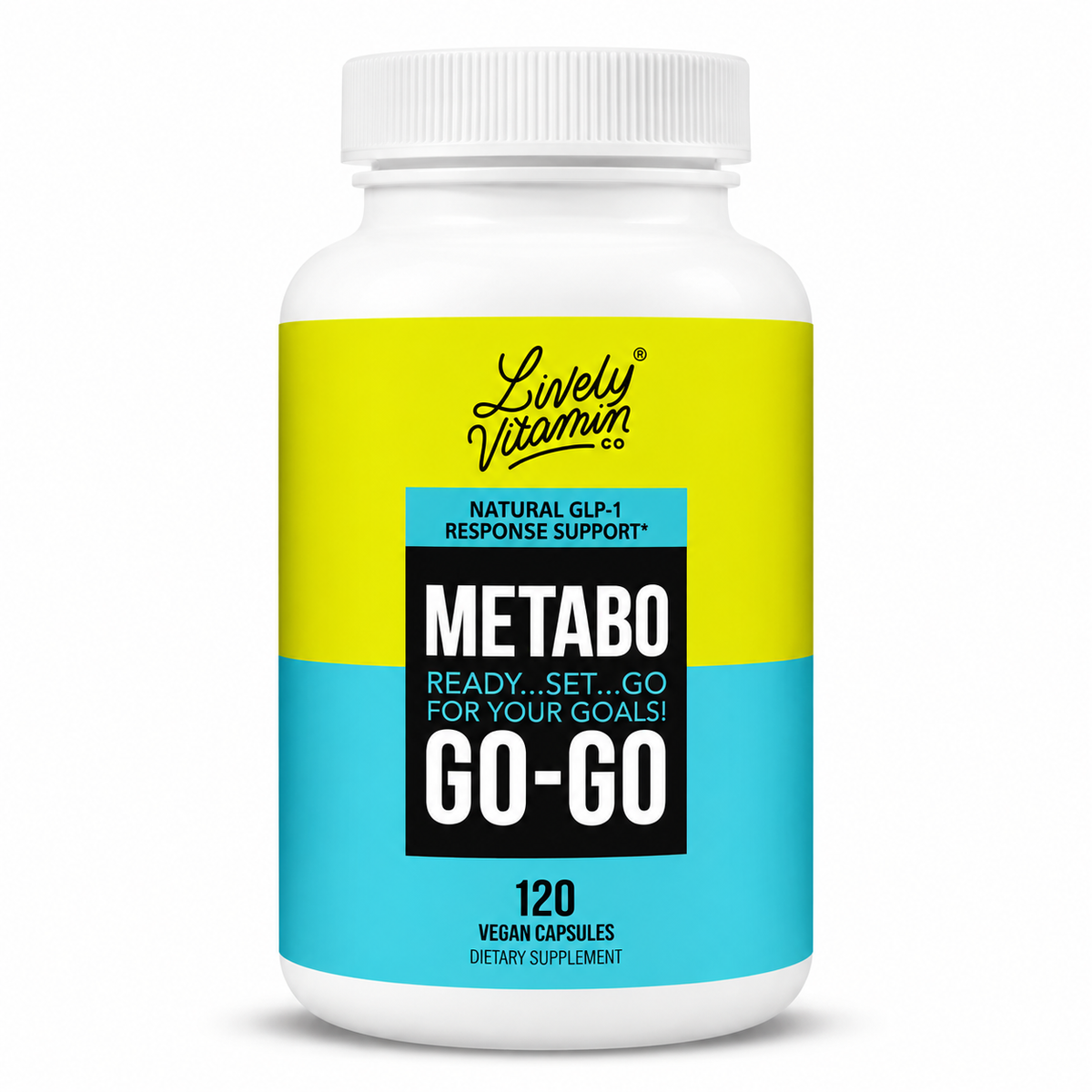 Lively Vitamin Co. Metabo Go-Go Natural GLP-1 Response Support, 120 vegan capsules