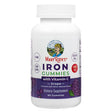 Front of MaryRuth's Iron Gummies 60 gummies grape. Sugar-free, agar-based, and vegan dietary supplement fortified with vitamin C to support iron absorption and energy.