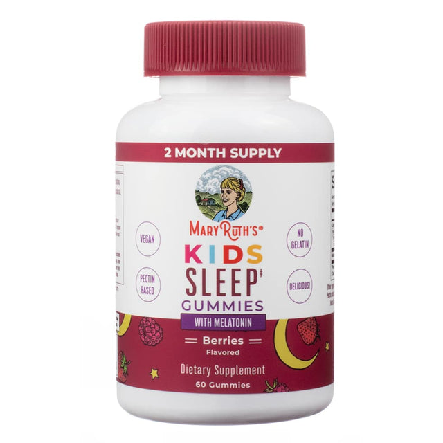 Mary Ruth Kids Sleep Gummies with Melatonin - Berries 60 gummies 60 day supply