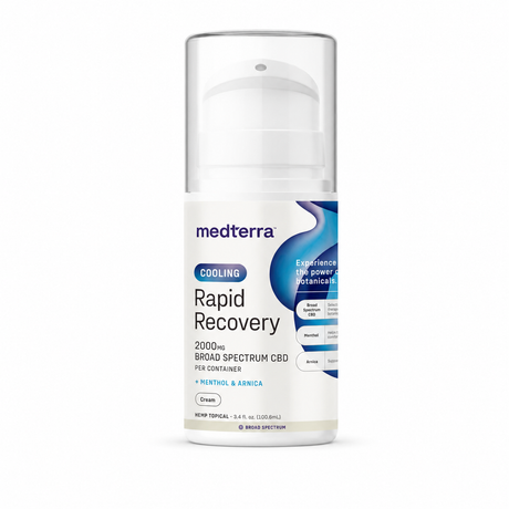 Medterra Cooling Rapid Recovery Cream with 2000 mg broad-spectrum CBD, menthol and arnica