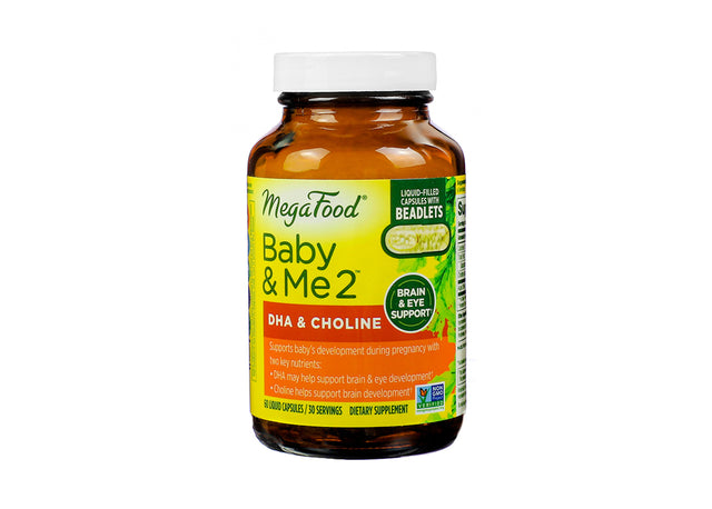 MegaFood Baby & Me 2 Prenatal DHA & Choline 60 capsules