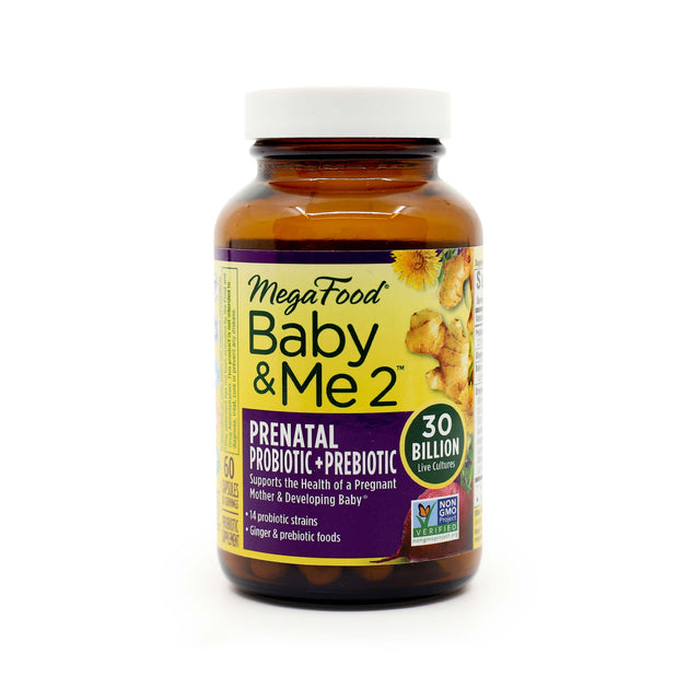 MegaFood Baby & Me 2 Prenatal Probiotic + Prebiotic 60 capsules