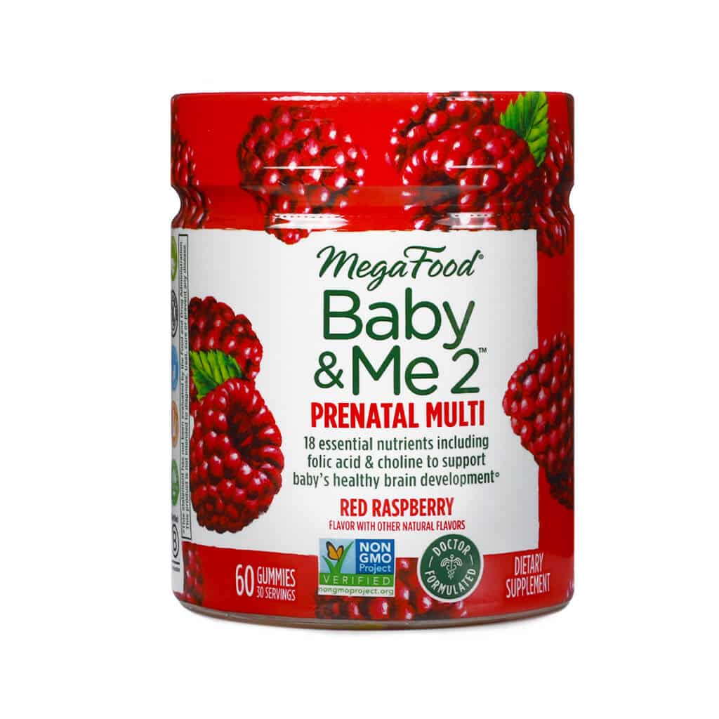 MegaFood Baby & Me 2™ Prenatal Multi Gummies red raspberry 60 gummies