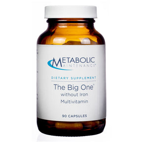 Metabolic Maintenance The Big One without Iron Multivitamin 90 capsules amber bottle with white label and cap