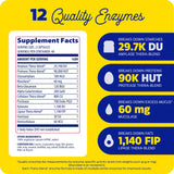 Enzymedica MucoStop supplement facts: 60 mg Mucolase, 90,000 HUT protease and 29,700 DU amylase per 2 capsules