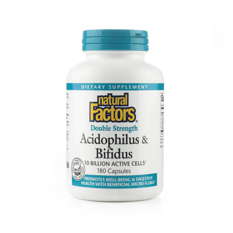 Natural Factors Acidophilus & Bifidus Double Strength 10 Billion