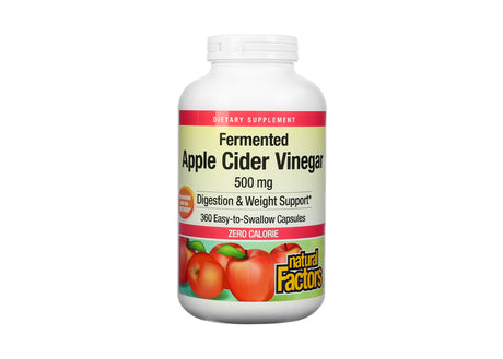 natural factors fermented apple cider vinegar capsules 500mg 360 capsules