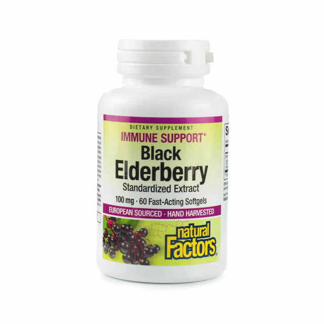 natural factors black elderberry extract 100mg 60 softgels