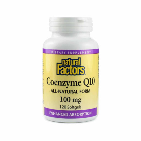 natural factors coenzyme q10 100mg coq10 120 softgels