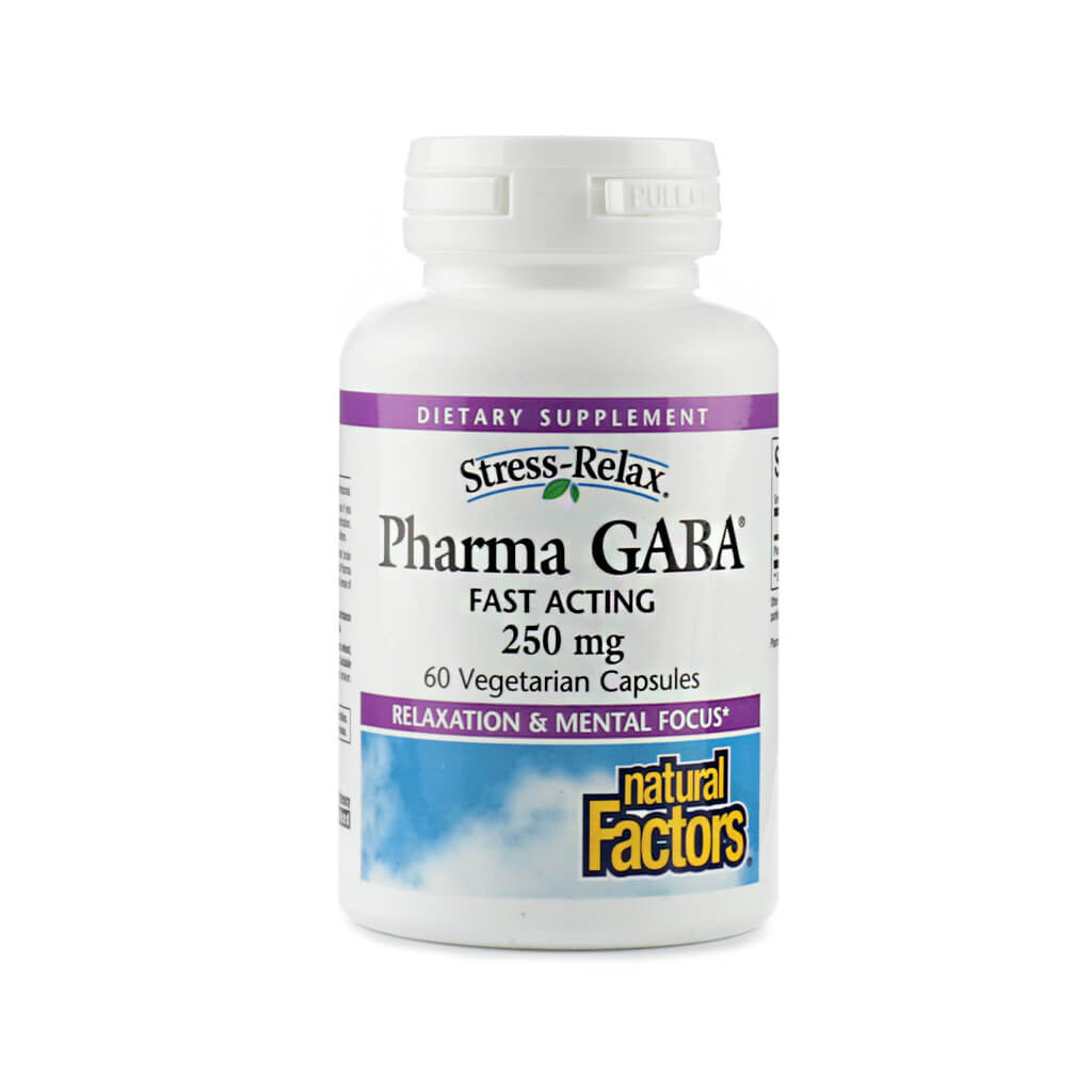 natural factors stress-relax® pharma gaba 250mg 60 capsules