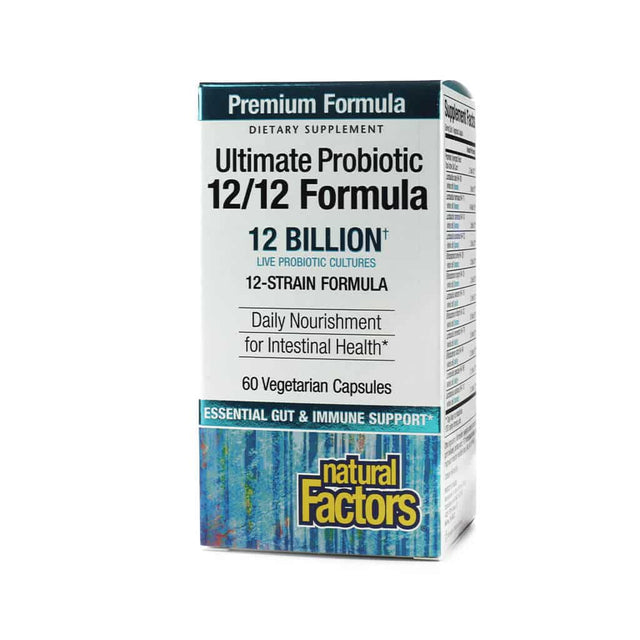 natural factors ultimate probiotic 12/12 formula 12 billion 60 capsules