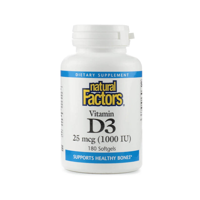 natural factors vitamin d3 25mcg 1000IU 180 softgels