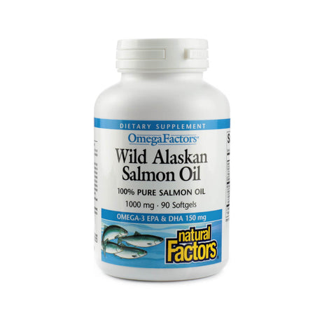 natural factors wild alaskan salmon oil 1,000mg 90 softgels