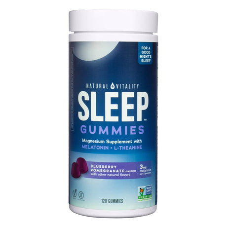 Natural Vitality Sleep Gummies - Blueberry Pomegranate 120 gummies 2 month supply