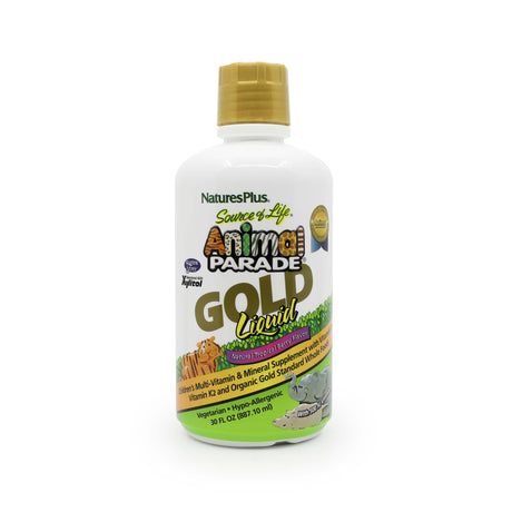 natures plus animal parade gold liquid children's multivitamin tropical berry flavor 30 fluid ounces 60 servings