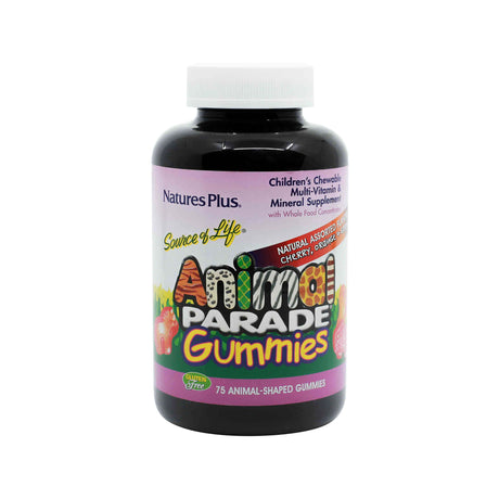 natures plus animal parade gummies assorted flavors 75 gummies 37 day supply