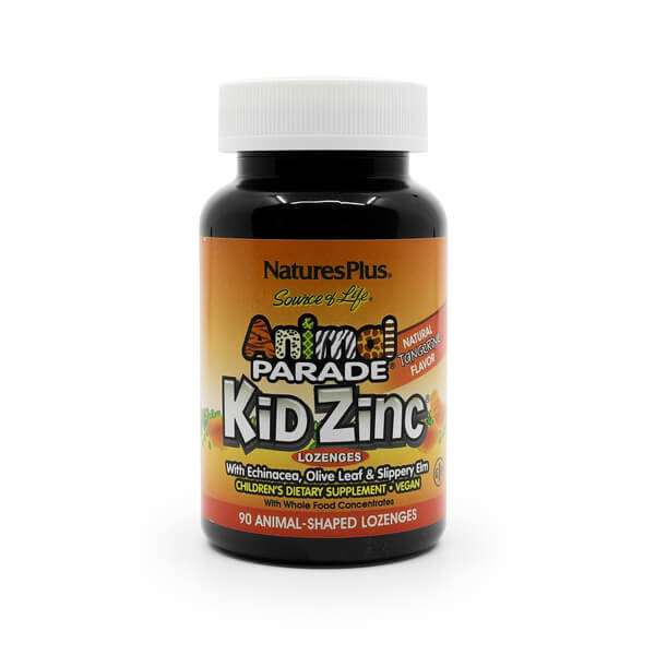 natures plus animal parade kidzinc lozenges tangerine flavor 90 lozenges 90 day supply