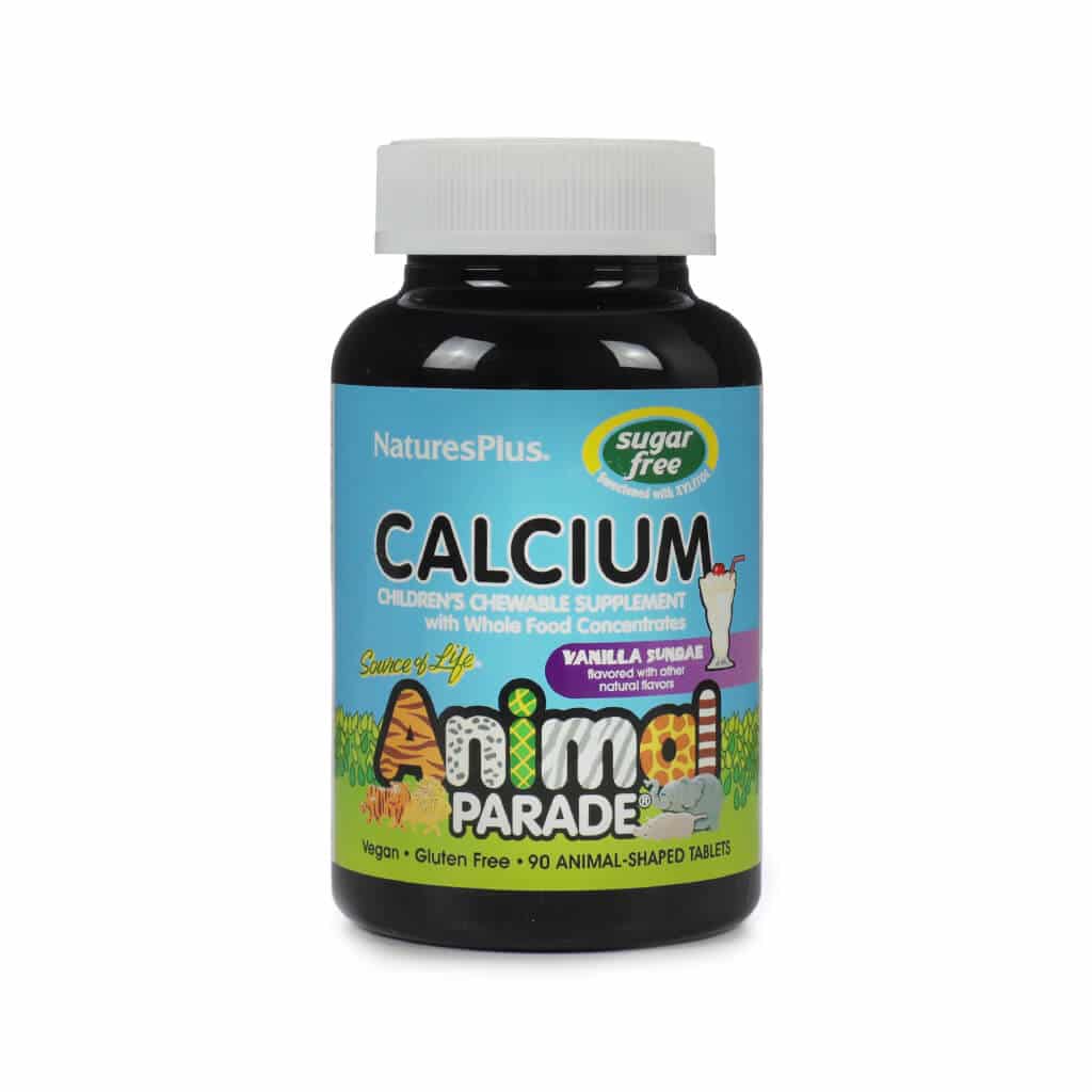 natures plus animal parade® sugar-free calcium children's chewables vanilla ice cream sundae flavor 90 tablets 45 day supply