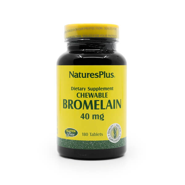 natures plus chewable bromelain 40mg 180 tablets 180 day supply