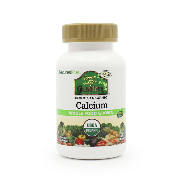 natures plus source of life garden calcium with algaecal 120 capsules 30 day supply