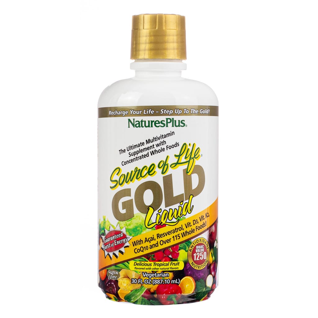 Natures Plus Source Of Life Gold Liquid Multivitamin 30 fluid ounces 1 month supply