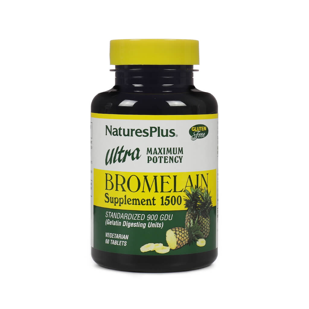 natures plus ultra bromelain 1500mg 60 tablets 60 day supply