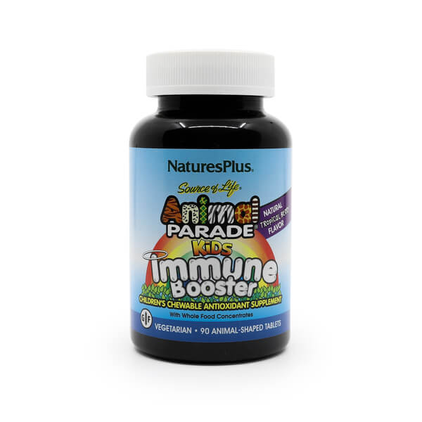 natures plus animal parade kids immune booster chewable tropical berry flavor 90 chewable tablets 45 day supply