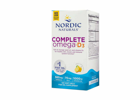 Nordic Naturals Complete Omega D3 120 softgels lemon