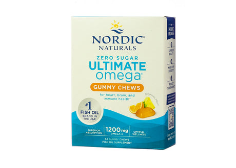 Nordic Naturals Ultimate Omega Gummy Chews tropical fruit flavor 54 Gummy Chews 27 servings