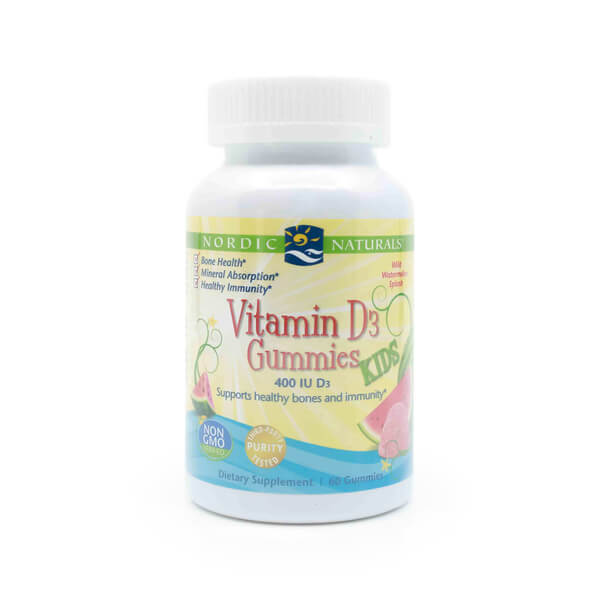 Nordic Naturals Vitamin D3 Gummies For Kids 60 gummies watermelon