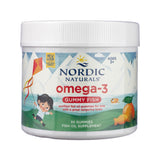 Nordic Naturals Omega-3 Gummy Fish gummies in white bottle with blue label, 30 gummies fish oil supplement